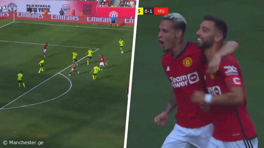 VIDEO: კაპიტნის გასროლააააა - ბრუნოს გოლი და "იუნაიტედი" "არსენალს" ამარცხებს!